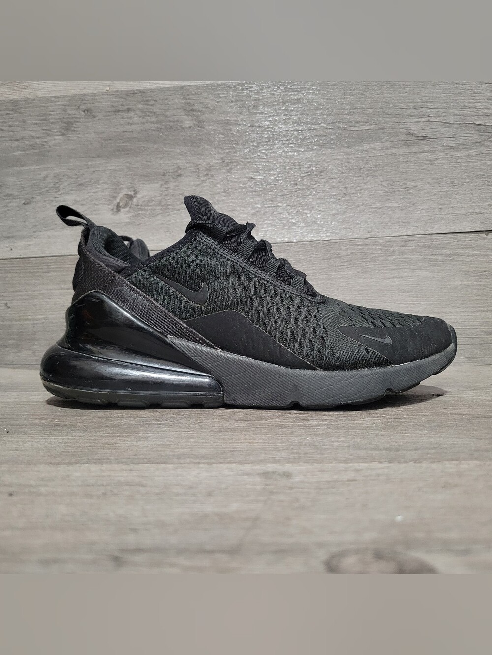 Nike Air Max 270 Shoes Mens Size 8 Triple Black AH8050-005 Shoes